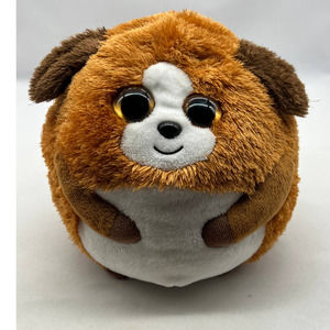 Ty Beanie Ballz Bandit - Dog Multi-Colored No Hang Tag‎ 7"